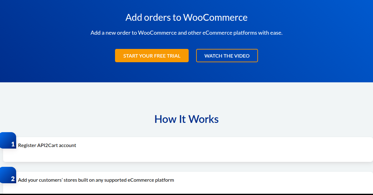 Add Orders to WooCommerce - API2Cart - Unified eCommerce API