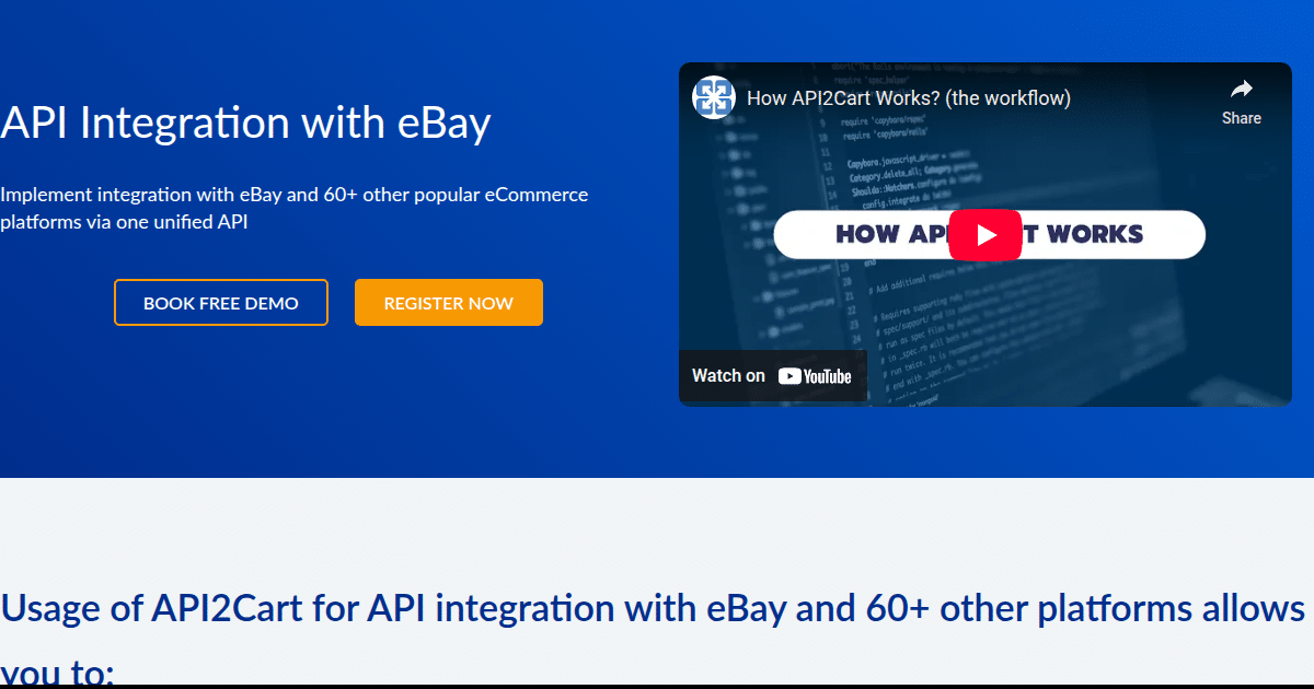 API Integration with eBay - API2Cart - Unified eCommerce API