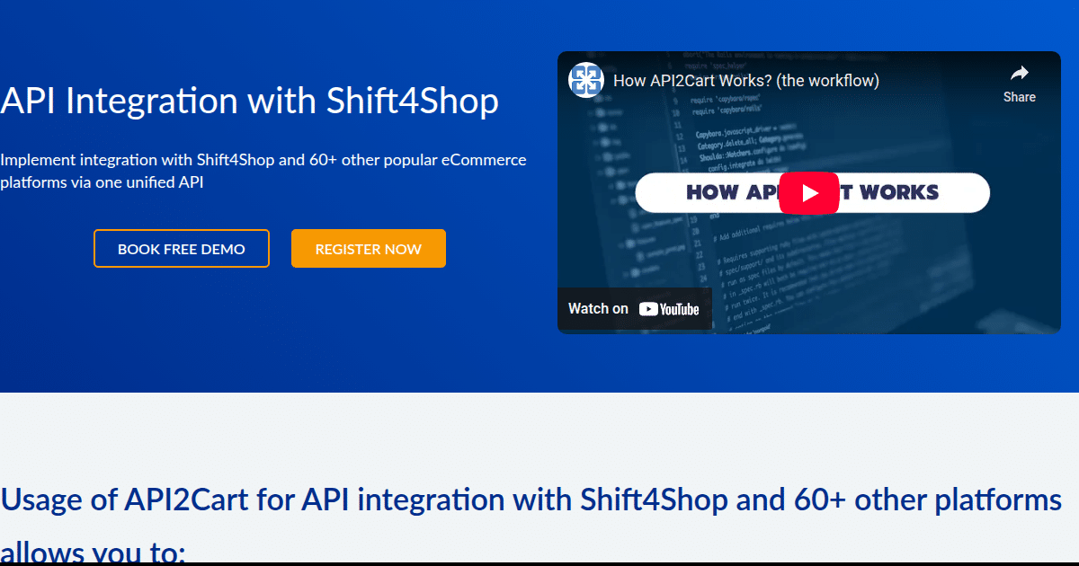 API Integration with Shift4Shop - API2Cart