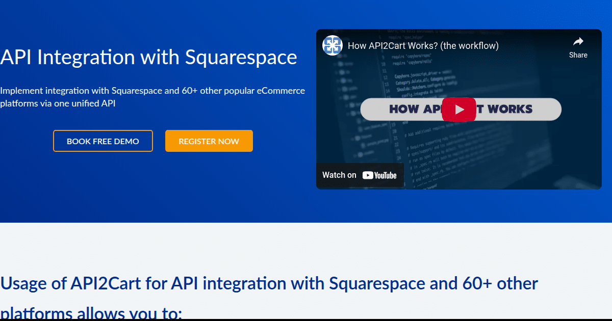 Squarespace External Api API Integration with Squarespace - API2Cart
