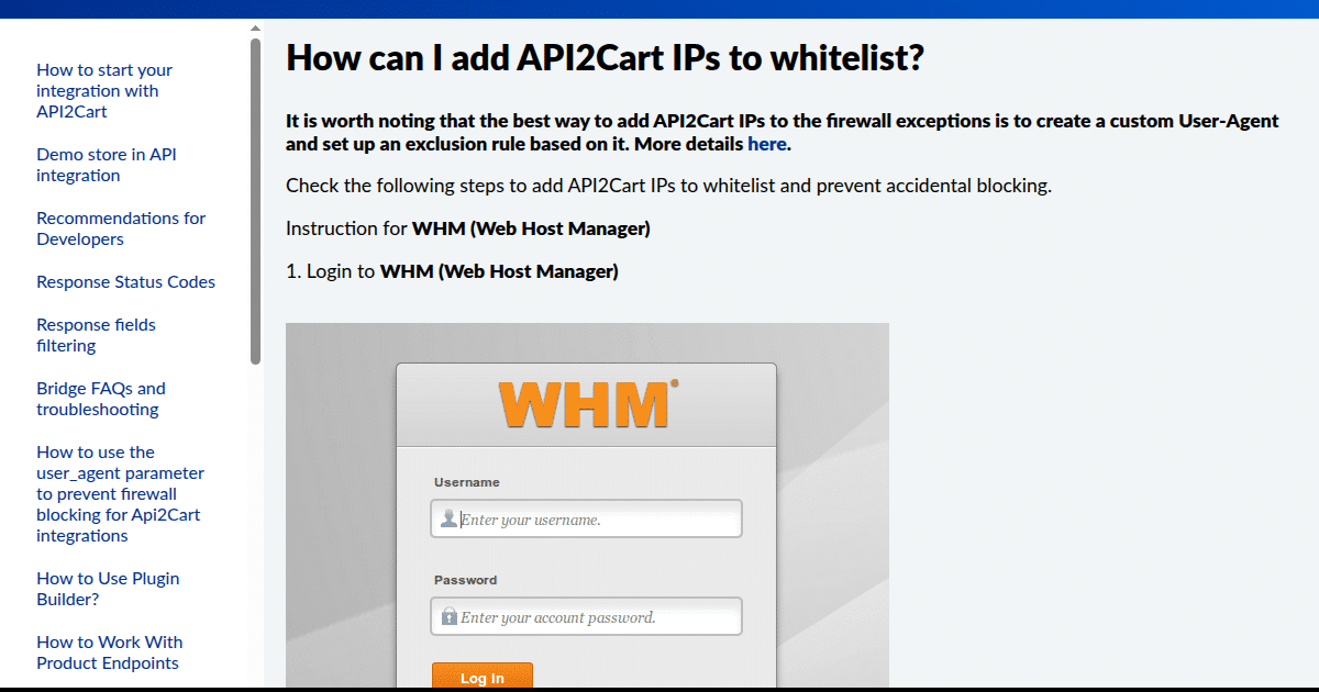 How can I add API2Cart IPs to whitelist? - API2Cart - Unified eCommerce API