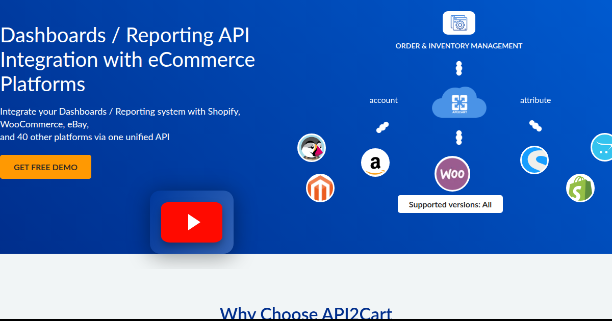 Dashboards / Reporting API Integration - API2Cart