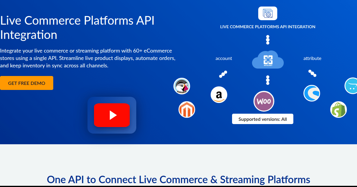 Live Commerce Platforms API Integration