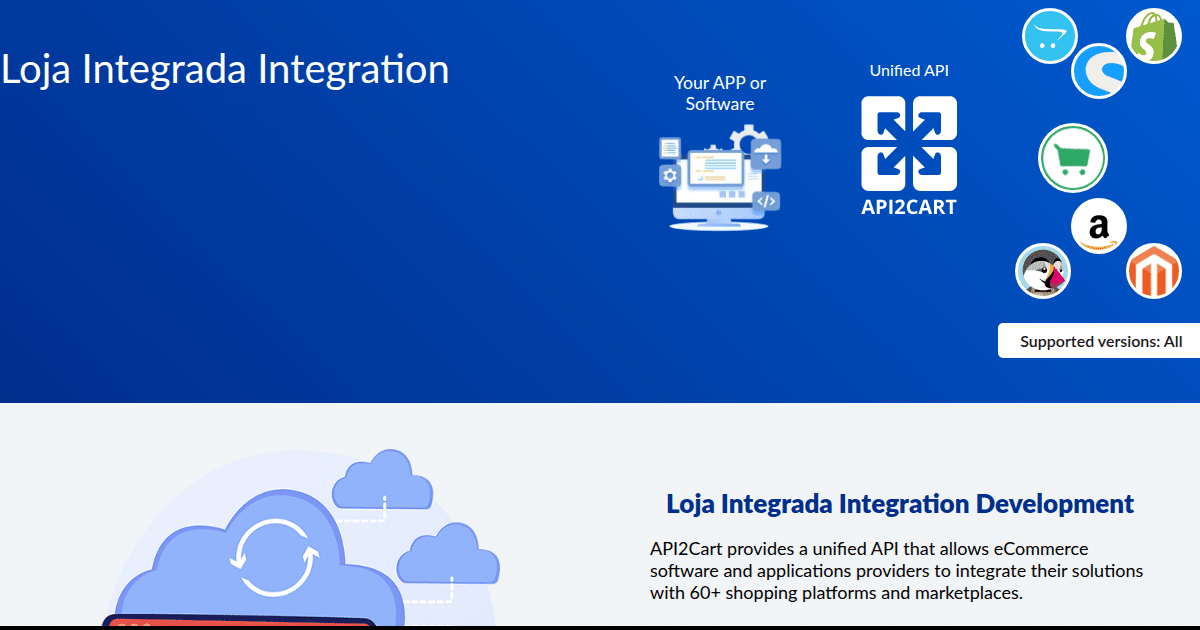 Loja Integrada Integration - API2Cart - Unified eCommerce API