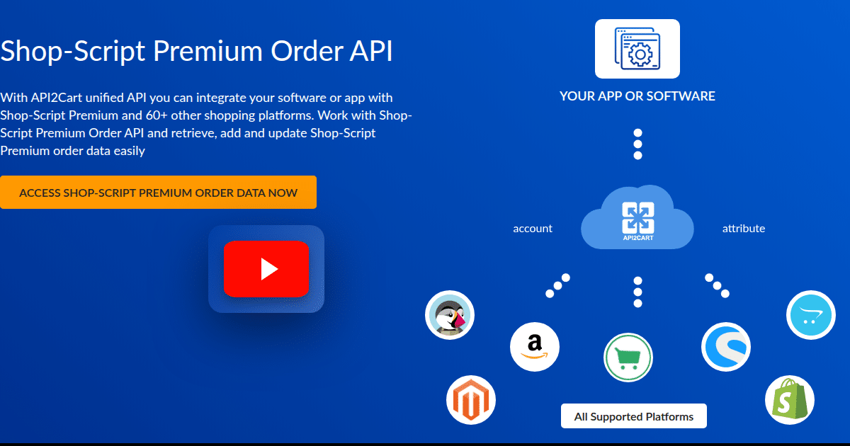 Shop-Script Premium Order API - API2Cart - Unified eCommerce API