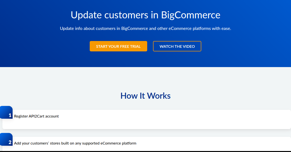 Update Customers in BigCommerce - API2Cart - Unified eCommerce API