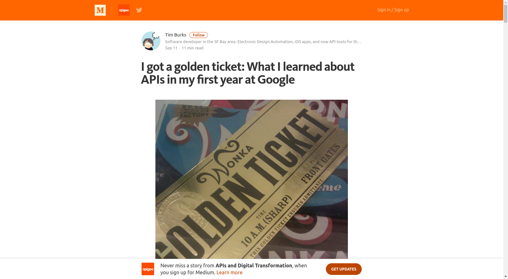 I got a golden ticket: What I learned about APIs in my first year at Google