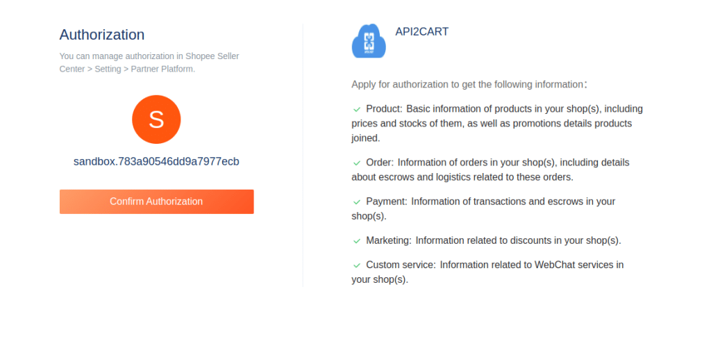 How to connect Shopee to API2Cart