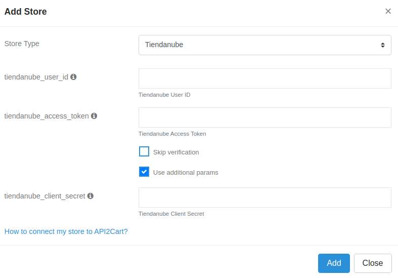 How to connect Tiendanube to API2Cart