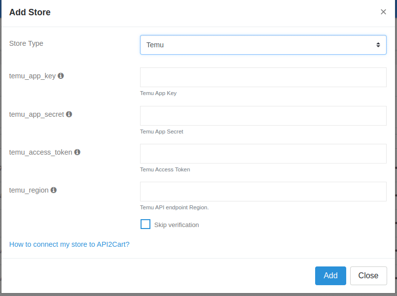 How to connect Temu to API2Cart?