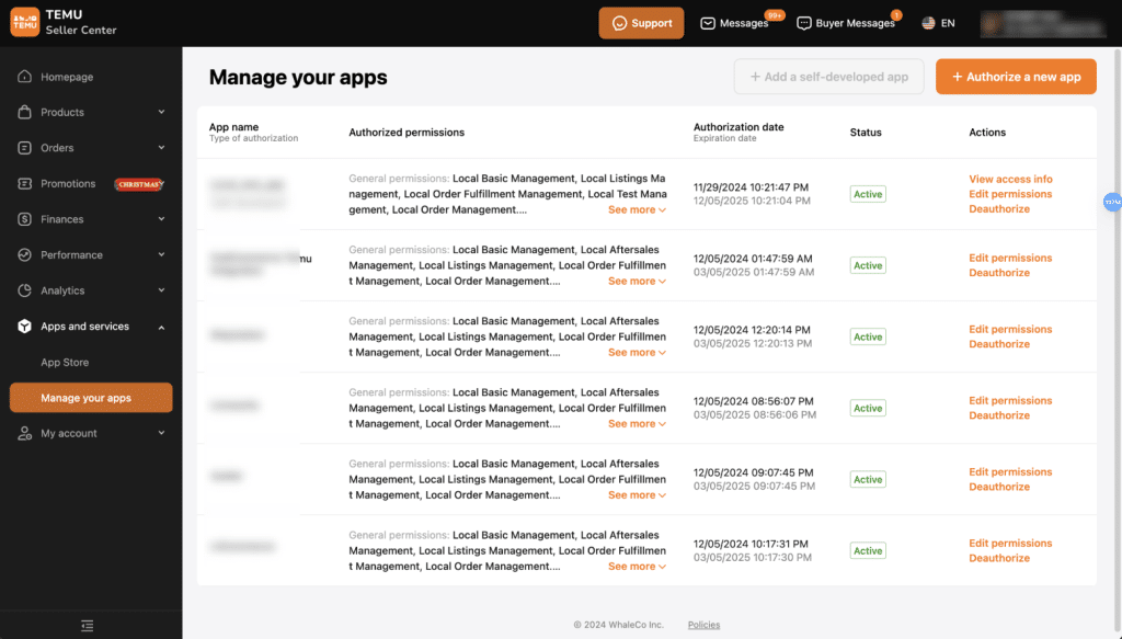 Authorize a new app