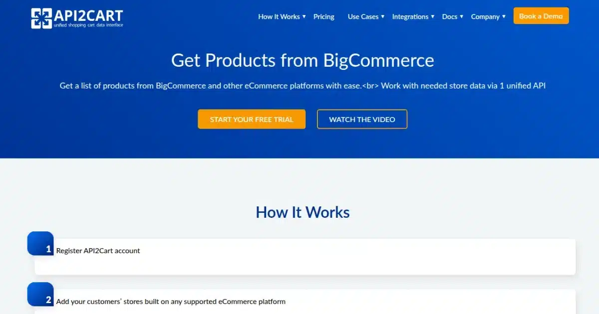 Get Products from BigCommerce - API2Cart - Unified eCommerce API