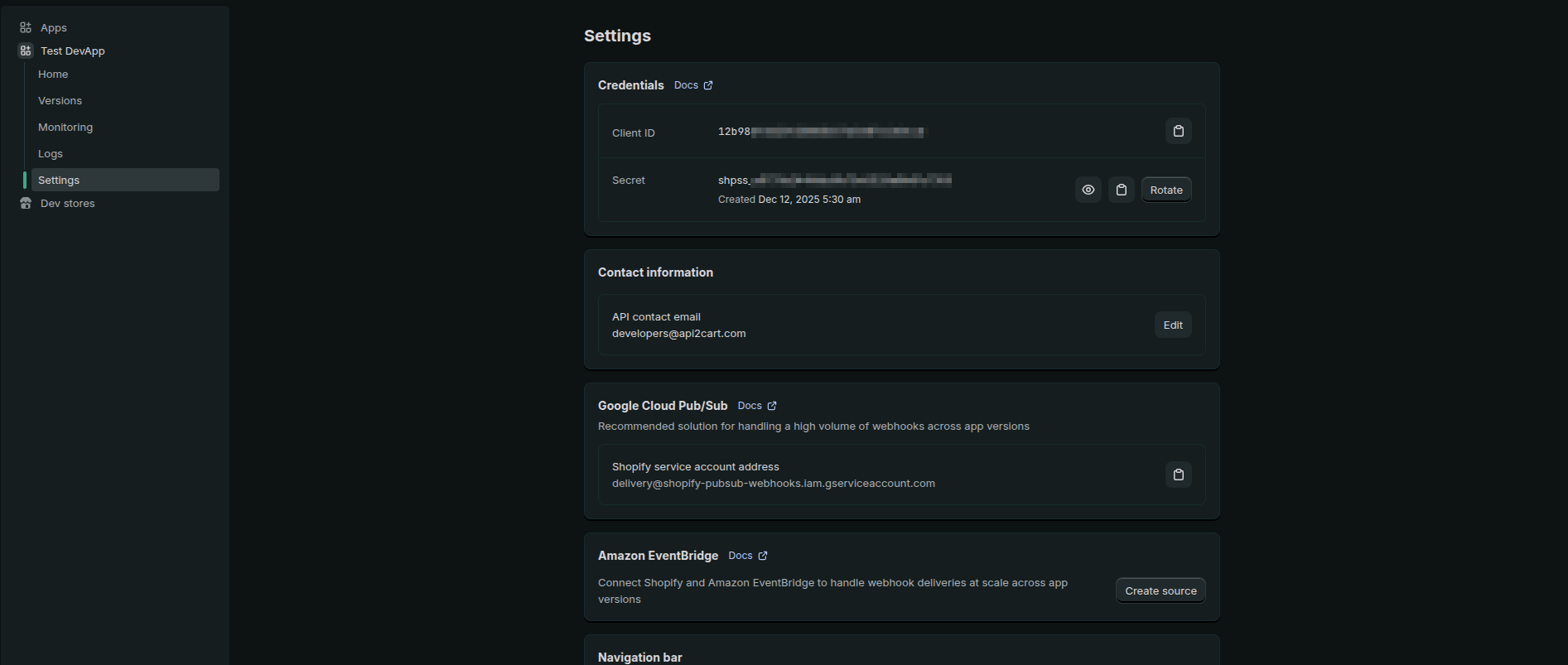 Access token request