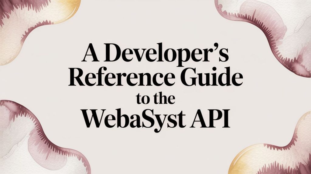A Developer’s Reference Guide to the Webasyst API