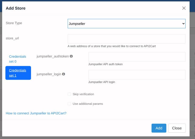 Add Jumpseller store to API2Cart