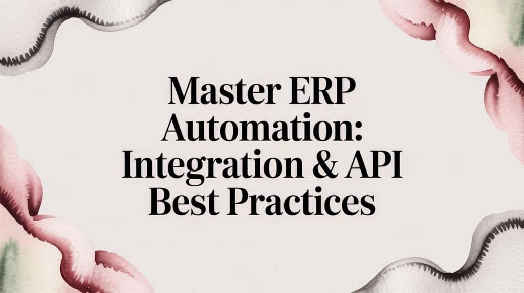 ERP Automation Best Practices: A Guide for Integration Developers