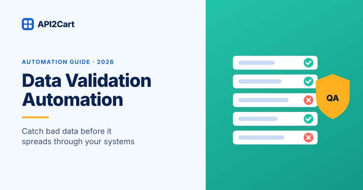 Data Validation Automation — API2Cart guide cover