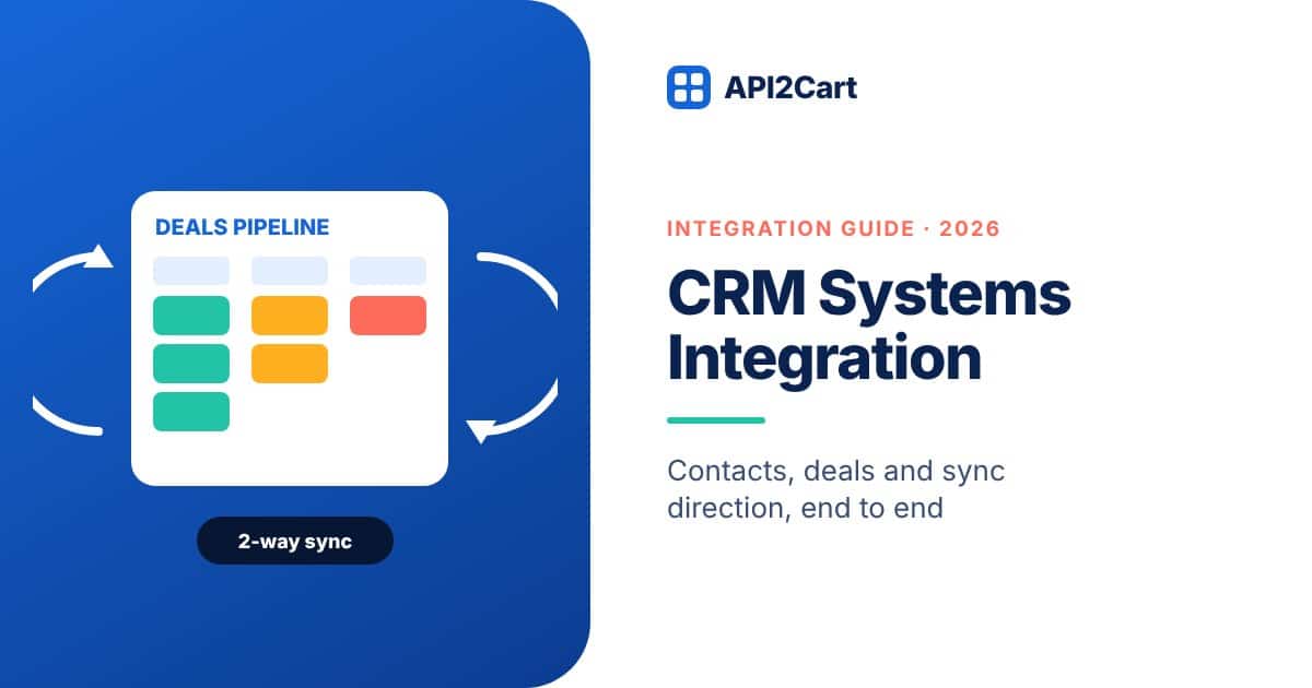 CRM Systems Integration — API2Cart guide cover